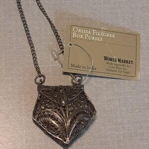 Vintage Orissa Filigree Miniature Wire Box Purse Handmade NWT